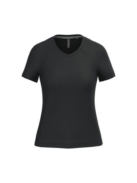 KARIBAN T-shirt col V manches courtes femme /api/colors/b9fdad4a-5e94-45cb-8c03-c08b349b28c3 personnalisable