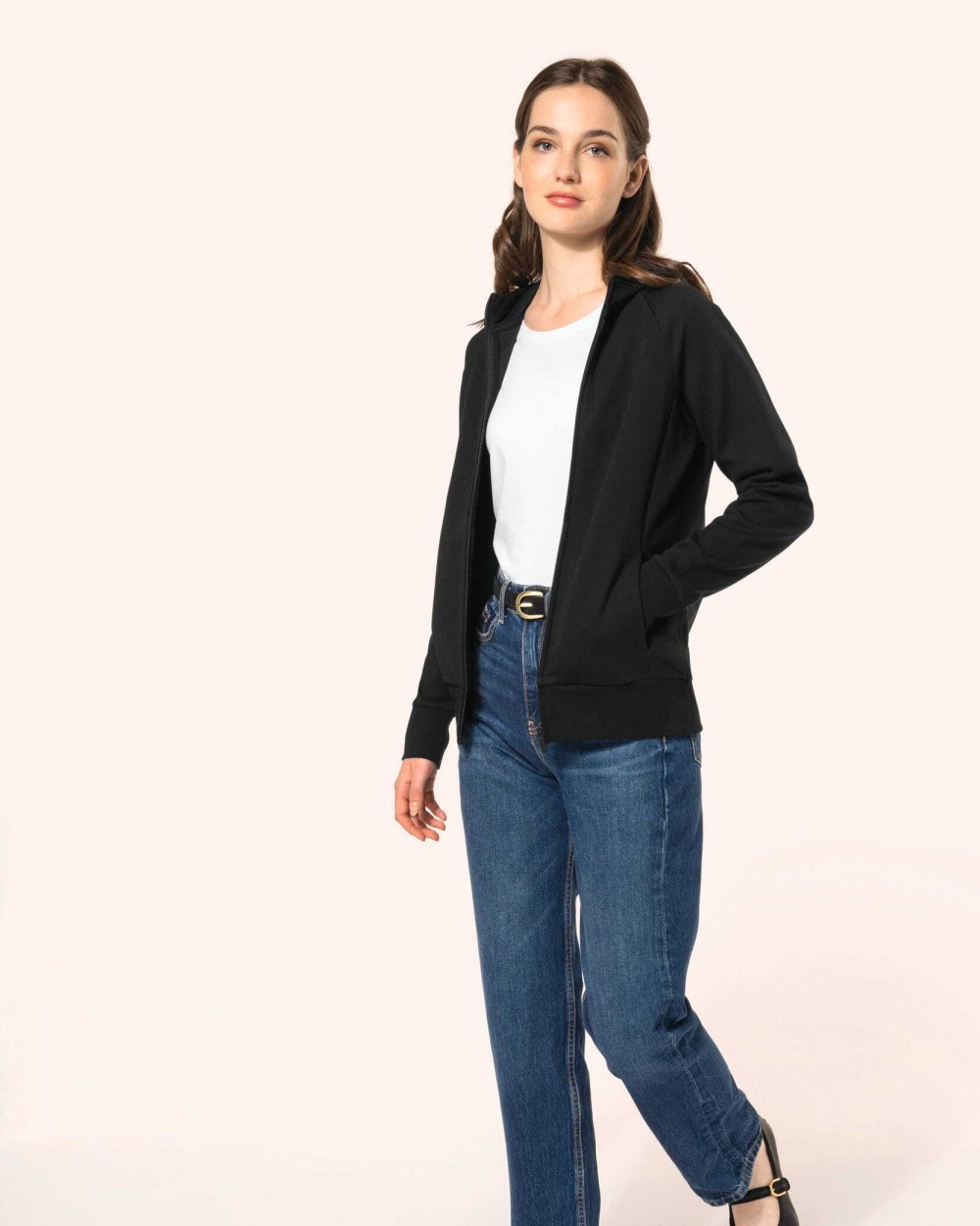 Sweat-shirts personnalisable KARIBAN Veste zippée à capuche femme