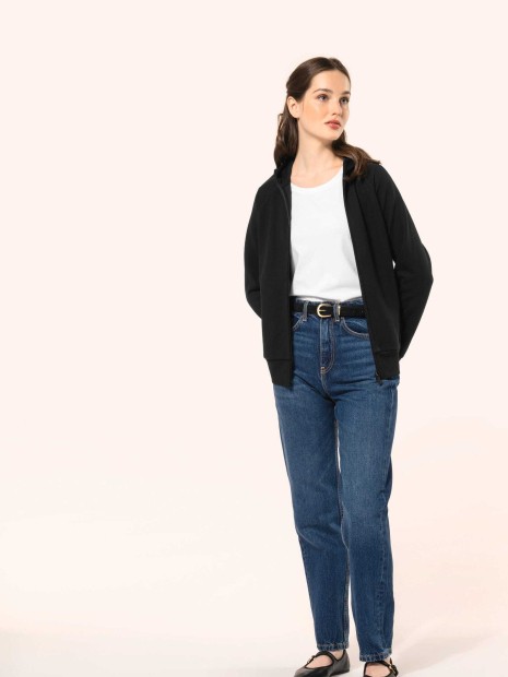 Sweat-shirts à personnaliser KARIBAN Veste zippée à capuche femme 