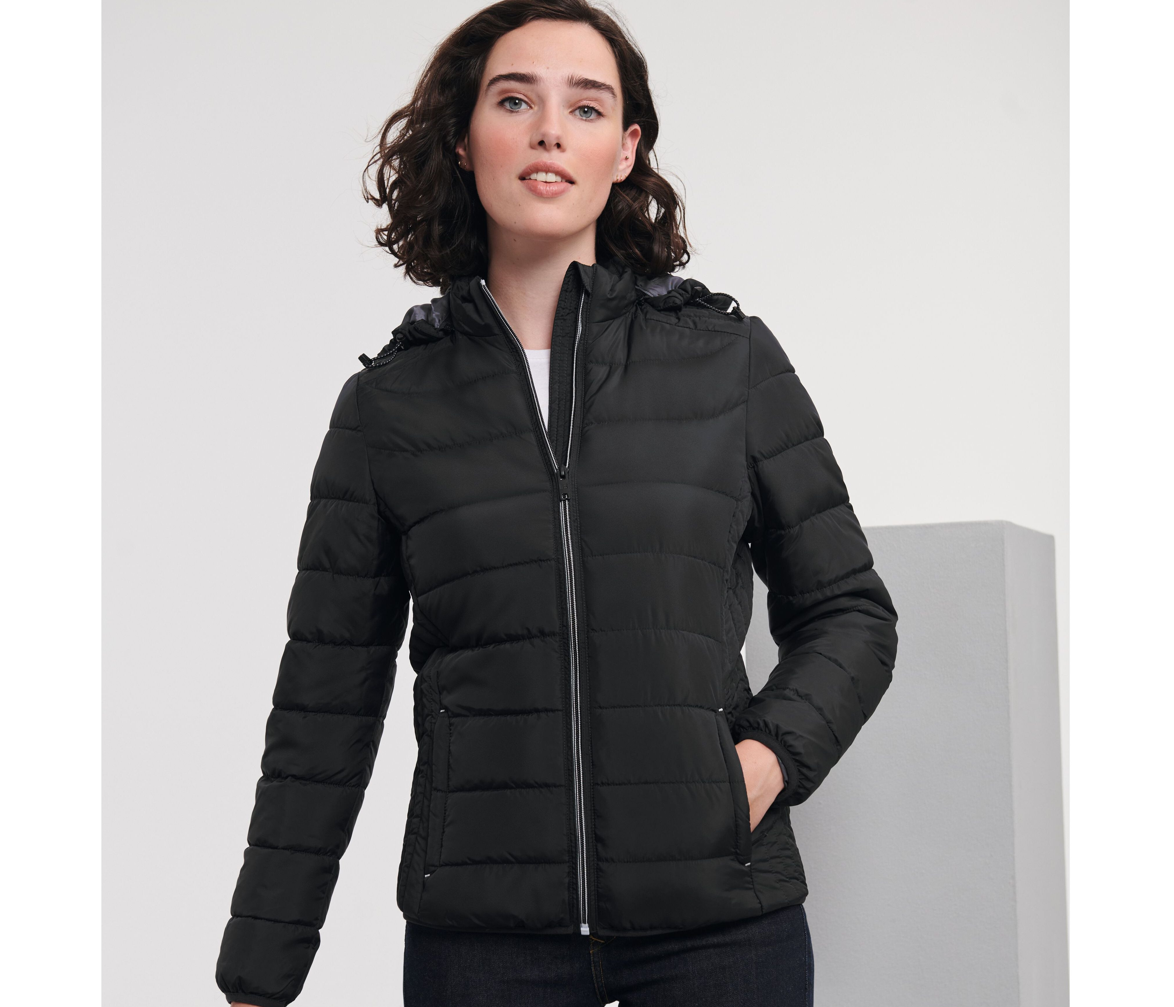 Jassen RUSSELL LADIES HOODED NANO JACKET voor bedrukking &amp; borduring