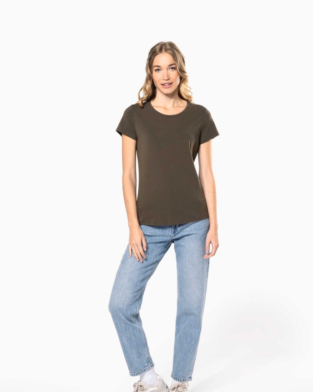 T-shirts KARIBAN Dames-t-shirt ronde hals korte mouwen voor bedrukking &amp; borduring