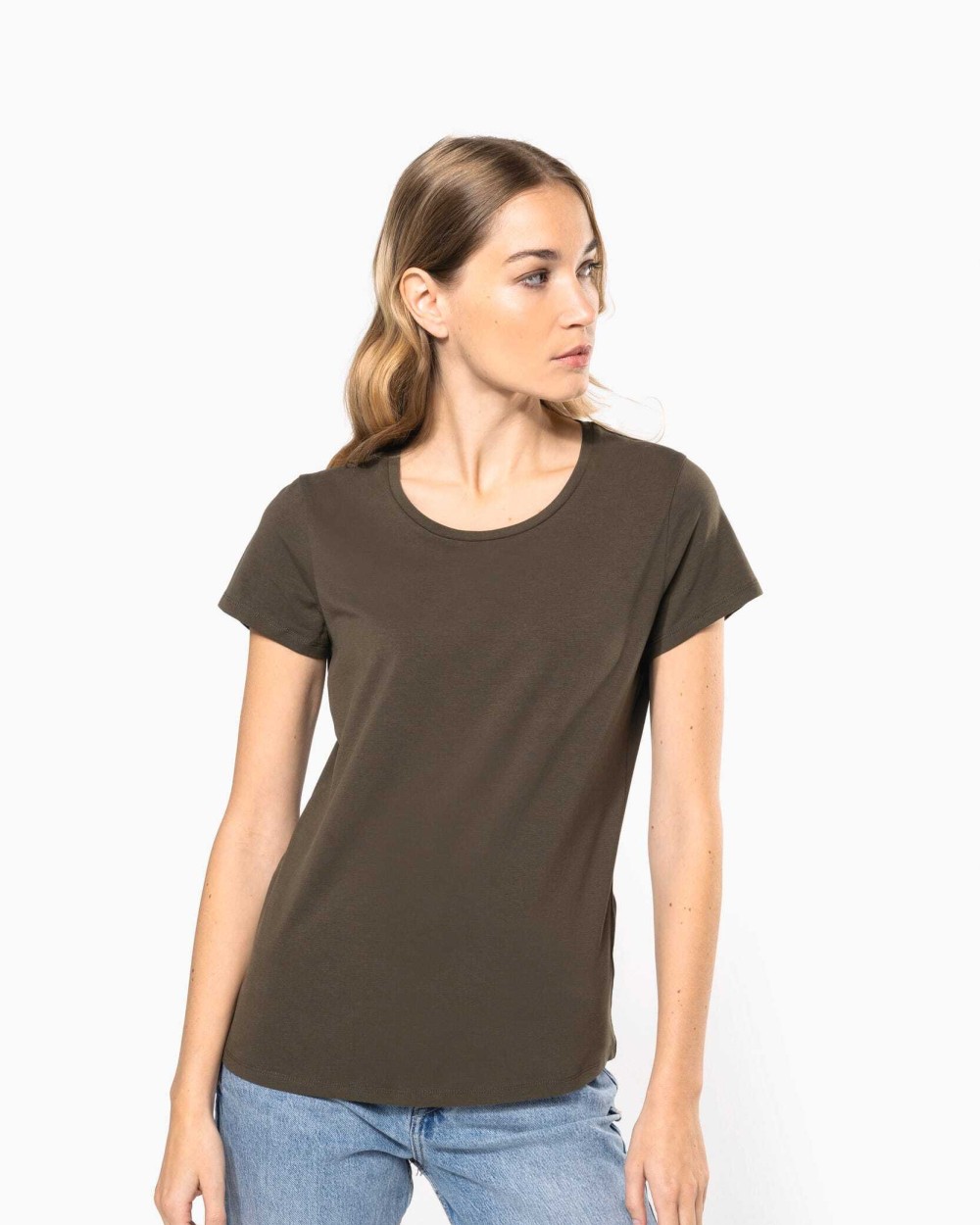 T-shirts KARIBAN Dames-T-shirt ronde hals korte mouwen voor bedrukking &amp; borduring