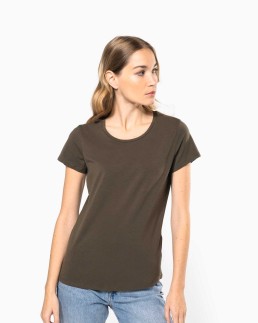 T-shirt col rond manches courtes femme