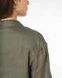 Chemises personnalisable SPASSO Chemise à col bowling manches courtes en lin femme