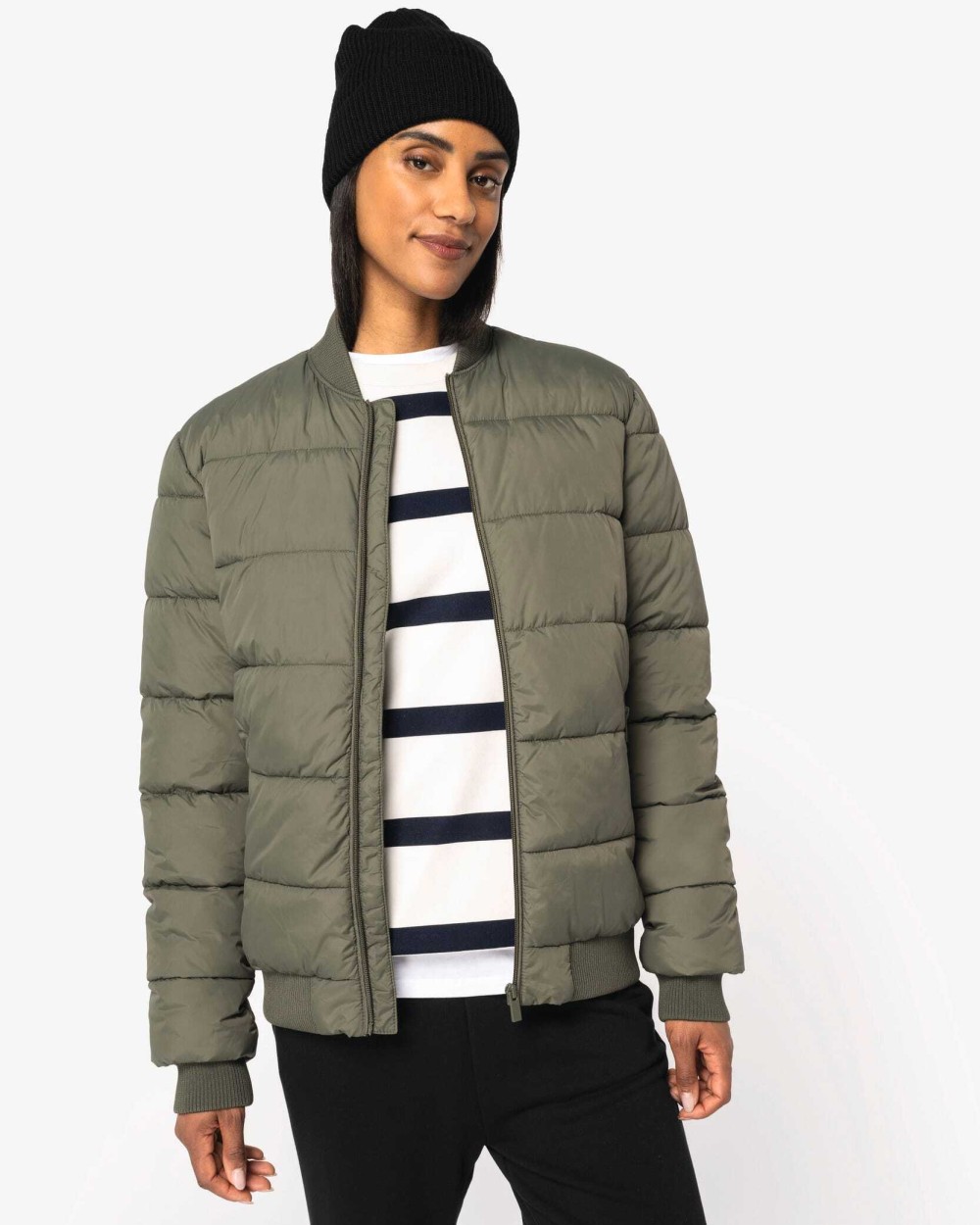 NATIVE SPIRIT Umweltfreundliche Unisex-Steppjacke mit Teddykragen Jacken personalisierbar