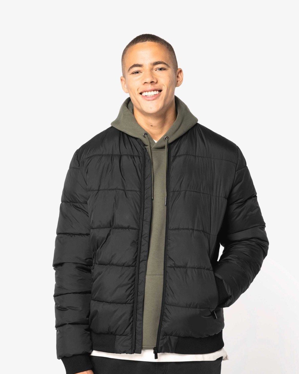 Vestes personnalisable NATIVE SPIRIT Veste matelassée écoresponsable à col teddy unisexe