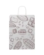 Sacs & Bagagerie personnalisable 4DO Sac en papier Kraft 120 g/m2avec poignées torsadées, 31 x 12 x 41 cm