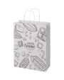 Tassen & Zakken 4DO Papieren tas 120 g/m2 gemaakt van kraftpapier met gedraaide handgrepen - 31 x 12 x 41 cm voor bedrukking &amp; borduring