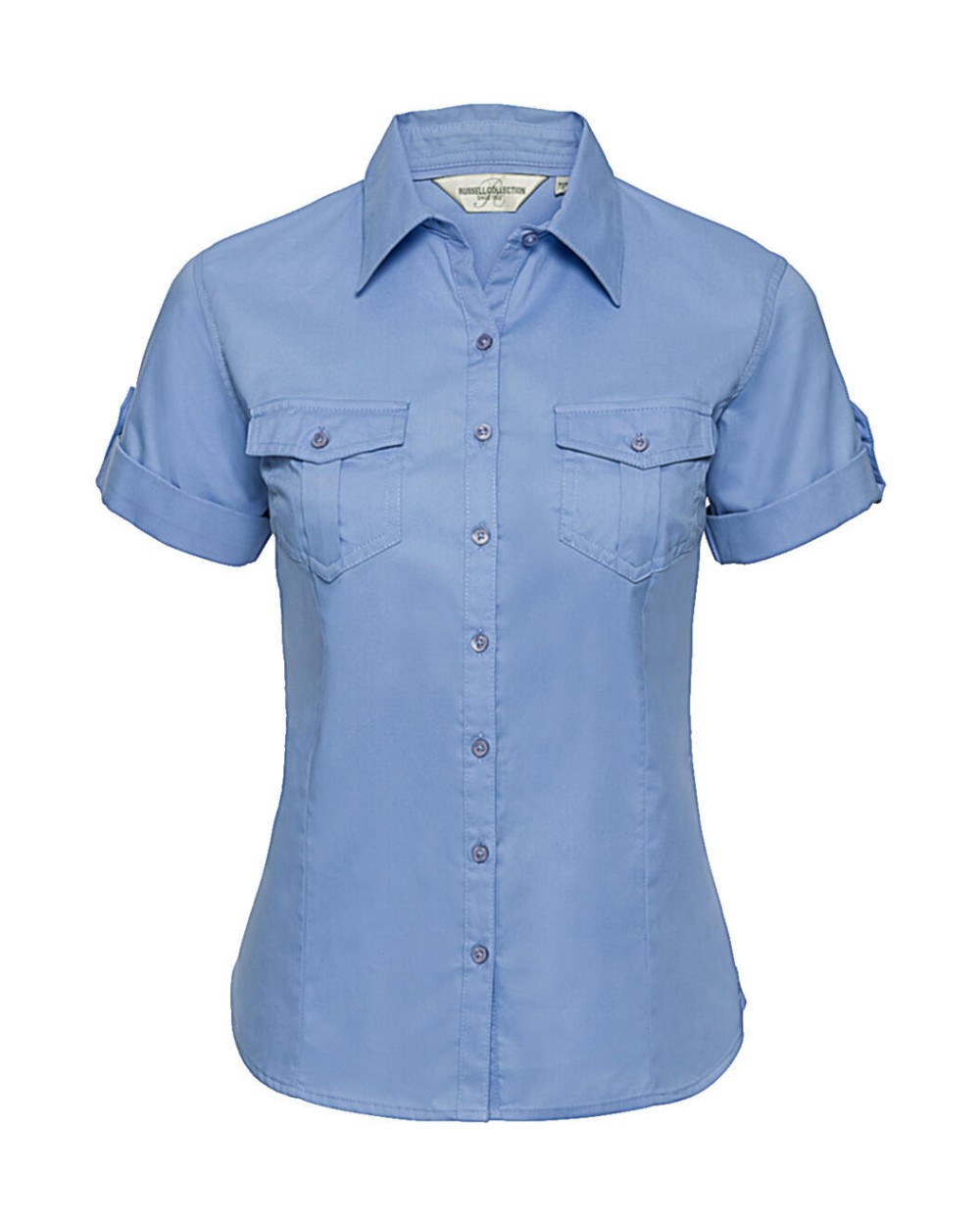 Chemises personnalisable RUSSELL Ladies' Roll Sleeve Shirt Short Sleeve