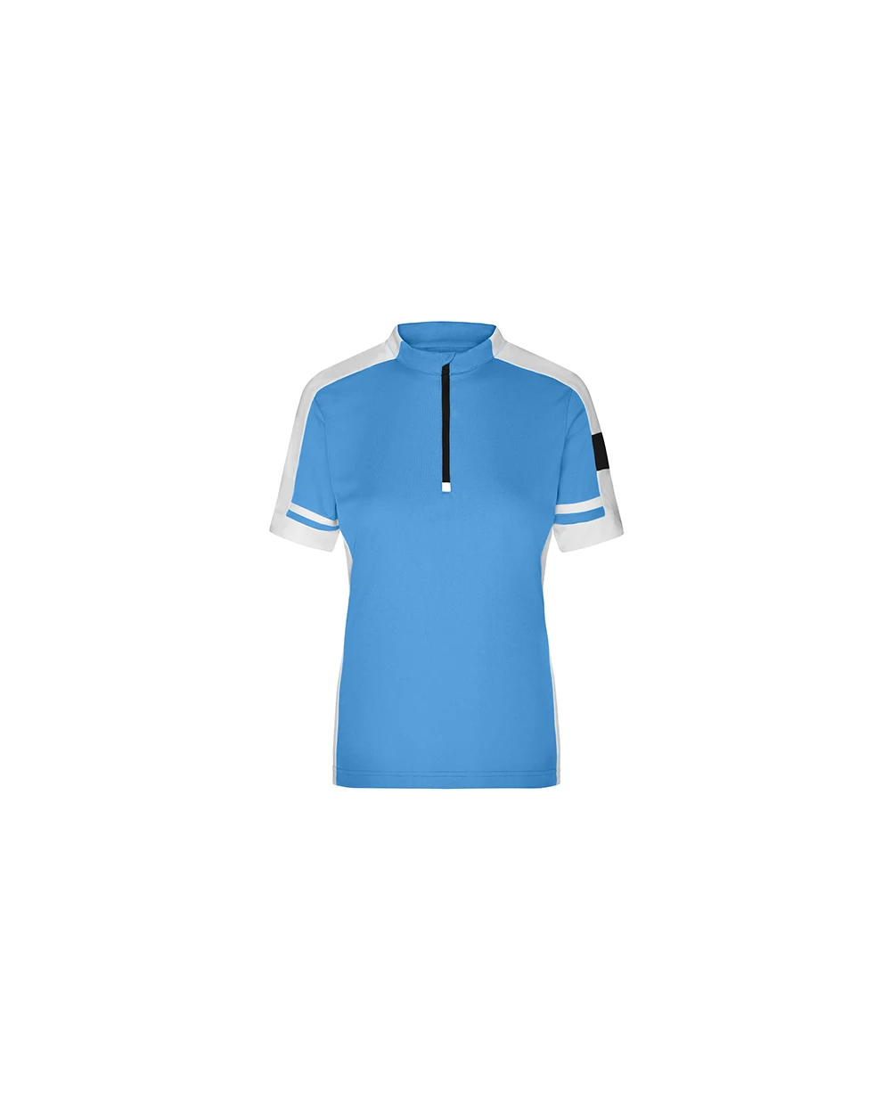 JAMES & NICHOLSON Ladies´ Bike-T Half Zip T-Shirts personalisierbar