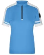 JAMES & NICHOLSON Ladies´ Bike-T Half Zip T-Shirts personalisierbar