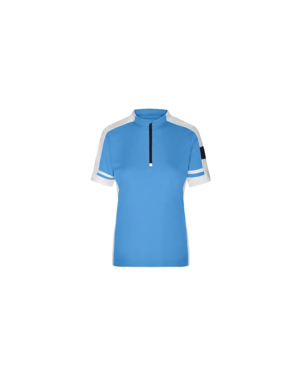 JAMES & NICHOLSON Ladies´ Bike-T Half Zip T-Shirts personalisierbar