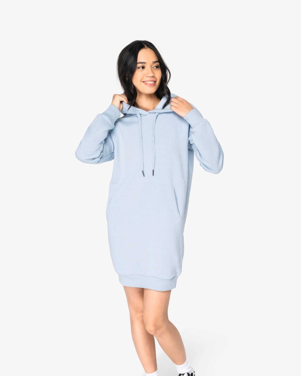 Jurken NATIVE SPIRIT Ecologische sweaterjurk met capuchon voor bedrukking &amp; borduring