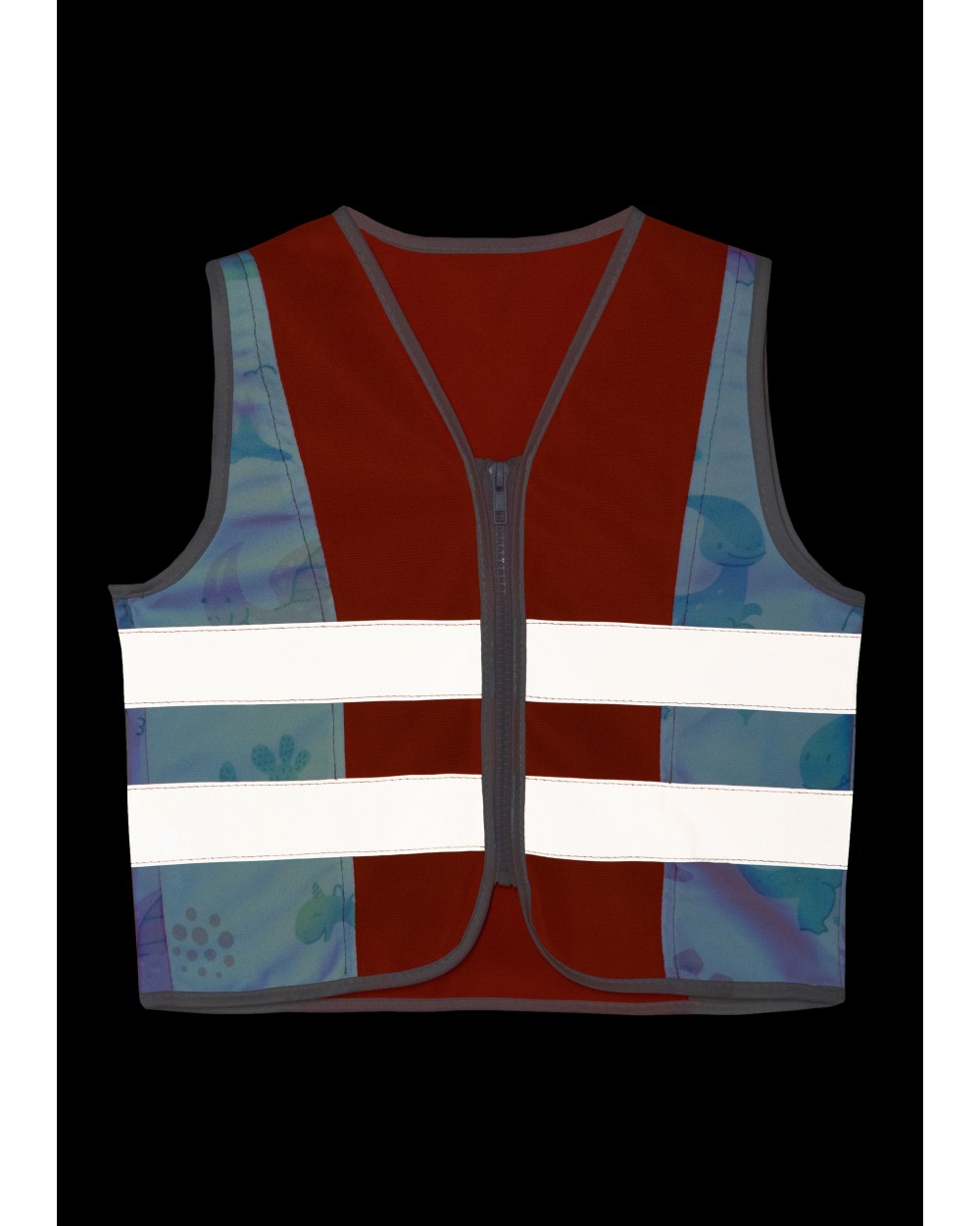 Gilets de sécurité personnalisable KORNTEX Children´s Safety Vest Action Dinosaurs CO² Neutral