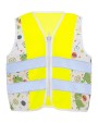 Fluo vestjes KORNTEX Children´s Safety Vest Action Dinosaurs CO² Neutral voor bedrukking &amp; borduring