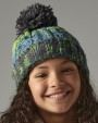 Mutsen BEECHFIELD JUNIOR CORKSCREW POM POM BEANIE voor bedrukking &amp; borduring