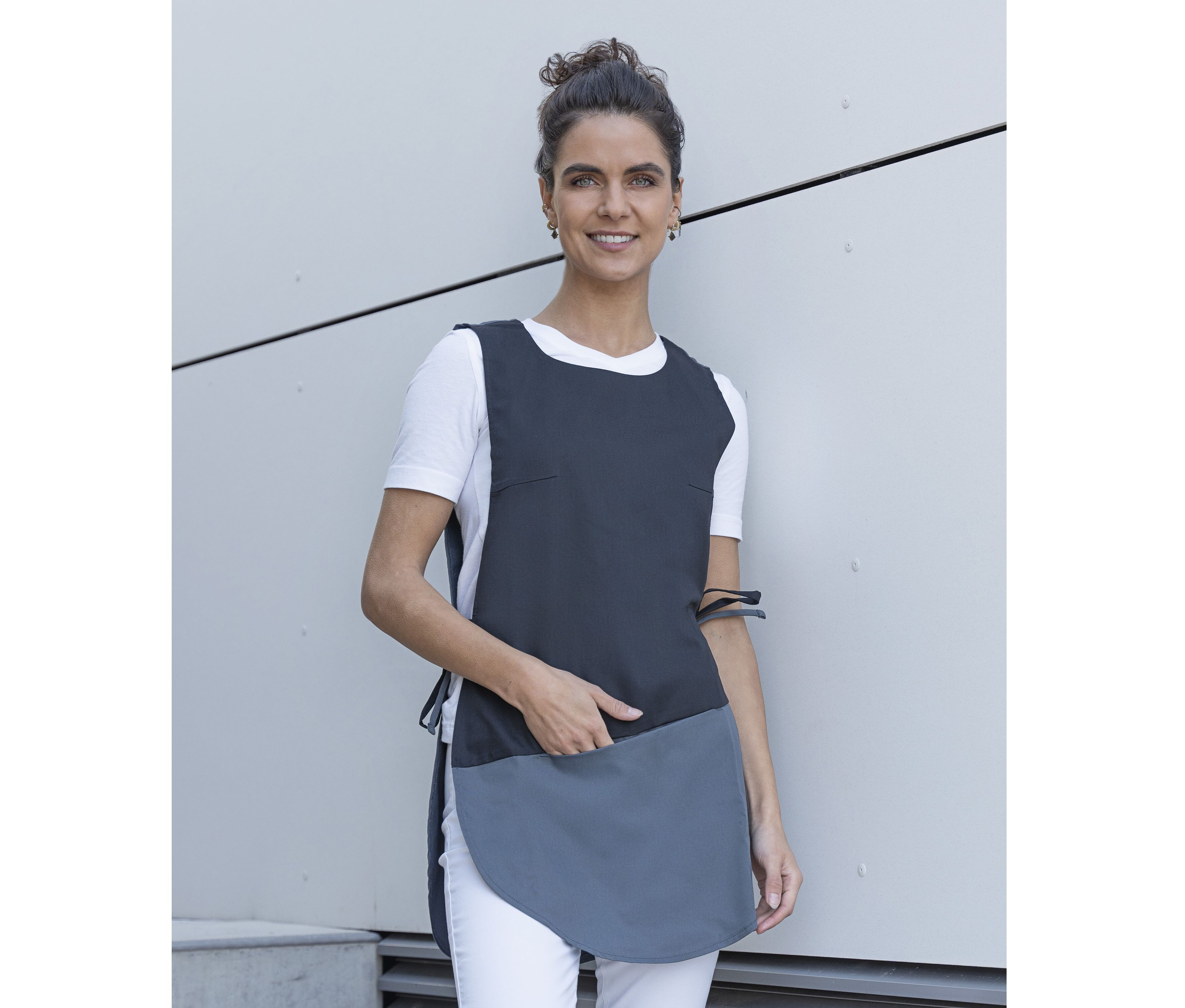 KARLOWSKY Work Smock Bea Anthracite Jacken personalisierbar