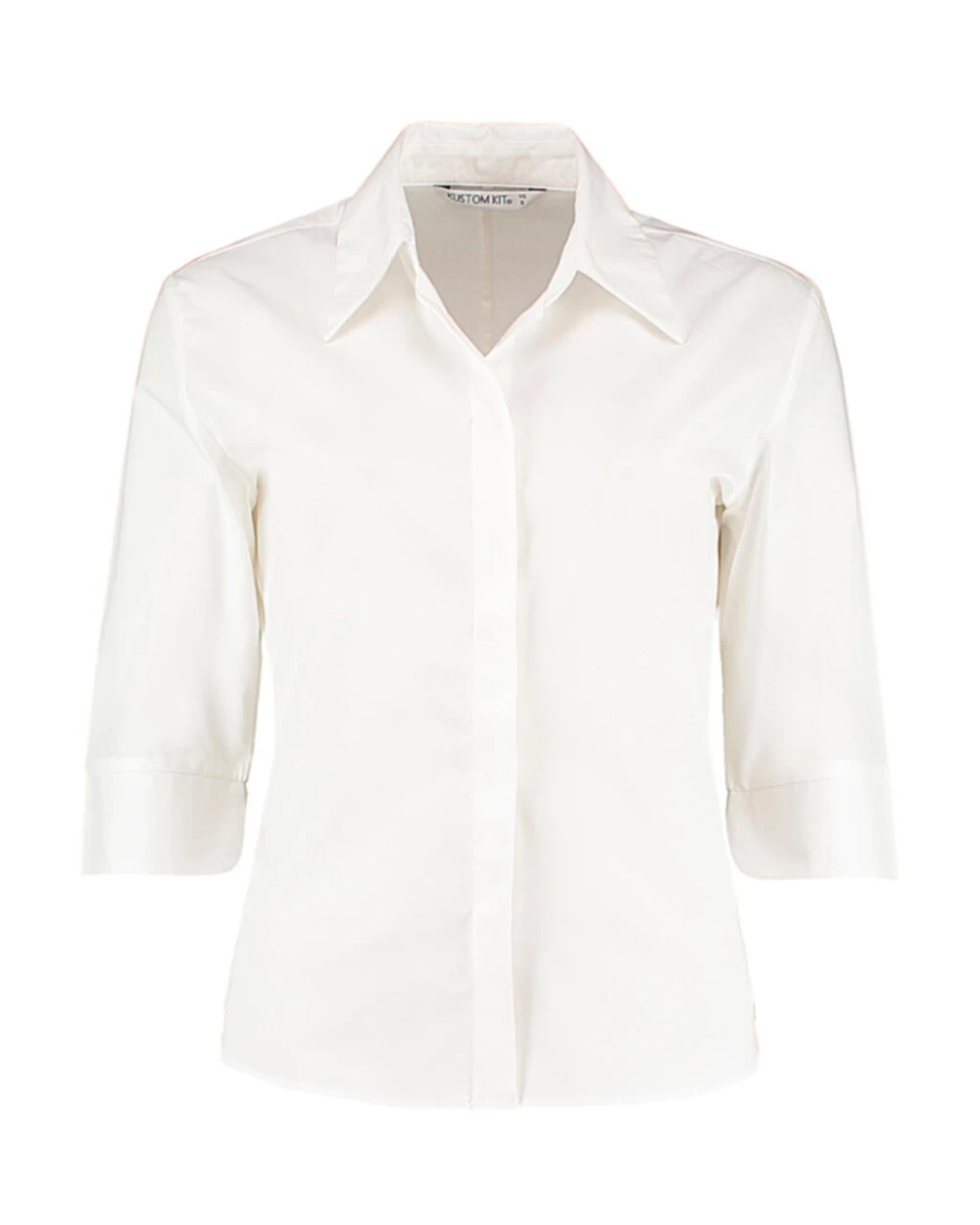 KUSTOM KIT Women's Tailored Fit Continental Blouse 3/4 Sleeve Hemden personalisierbar