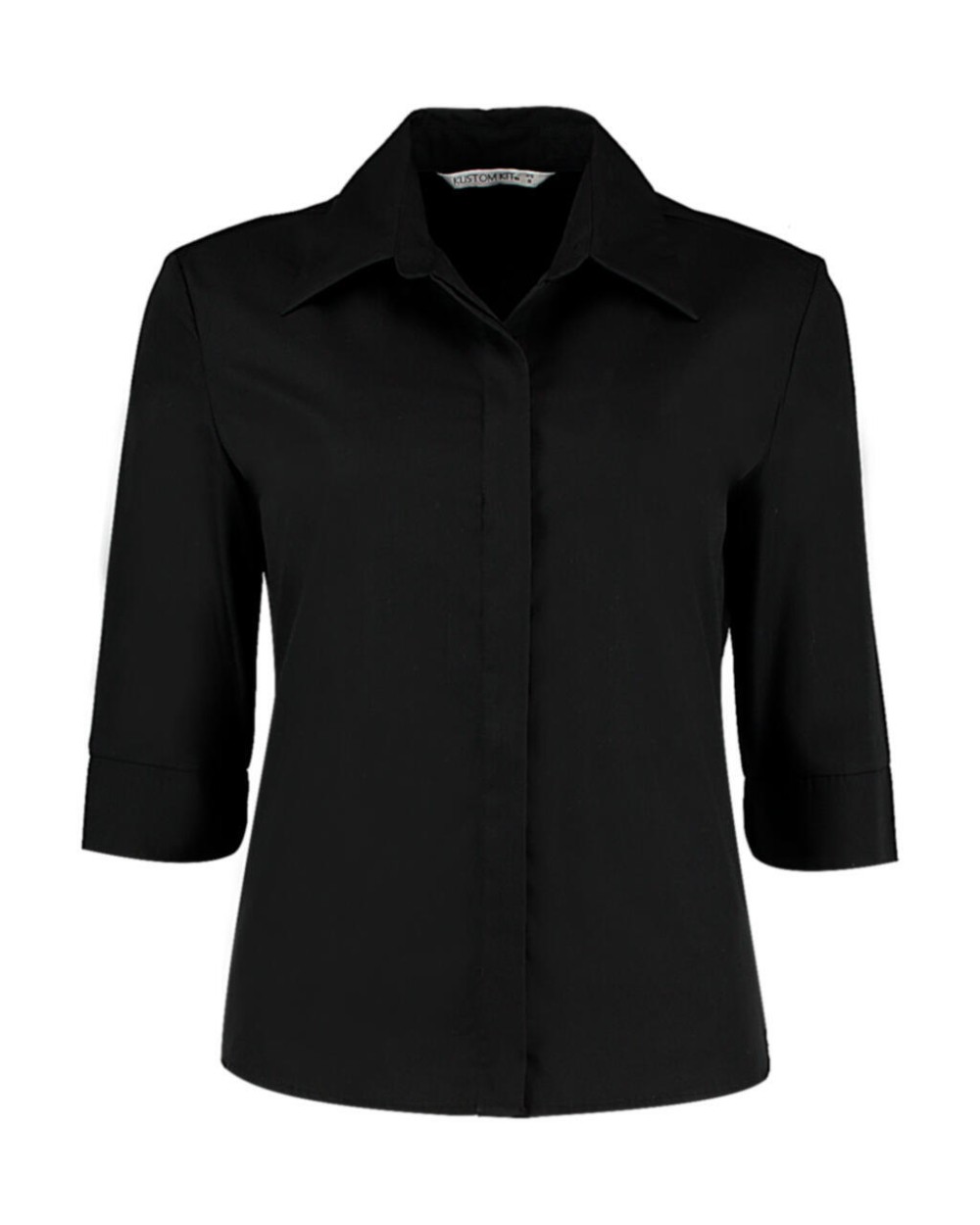 Hemden KUSTOM KIT Women's Tailored Fit Continental Blouse 3/4 Sleeve voor bedrukking &amp; borduring