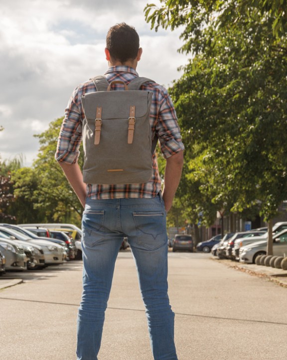 4DO Canvas Laptop-Rucksack, PVC-frei Taschen personalisierbar