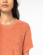 NATIVE SPIRIT Umweltfreundliches Damen-T-Shirt-Kleid aus Frottee mit überschnittener Schulterpartie Kleider personalisierbar