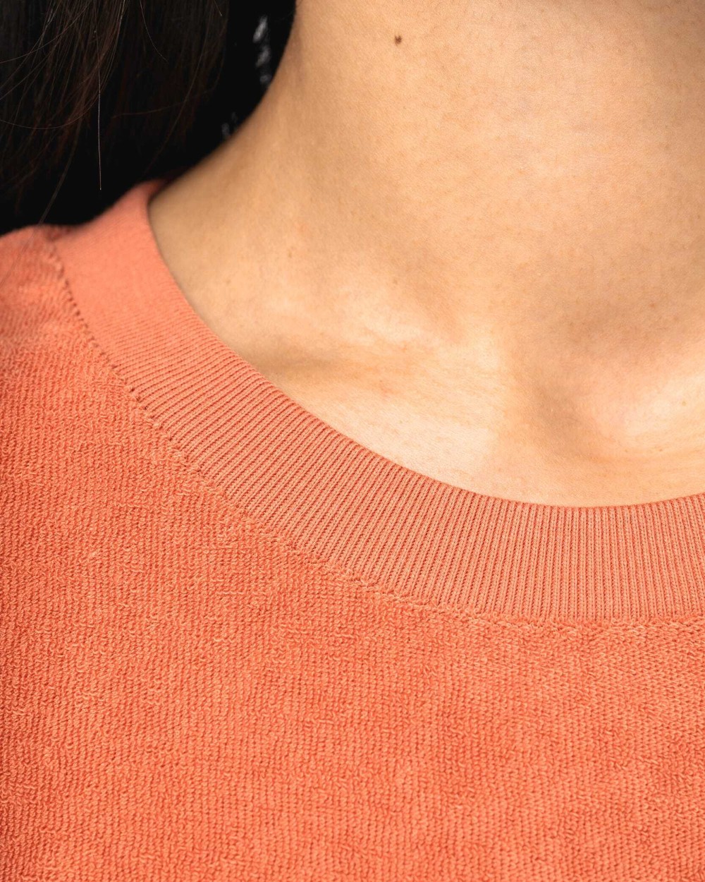 NATIVE SPIRIT Umweltfreundliches Damen-T-Shirt-Kleid aus Frottee mit überschnittener Schulterpartie Kleider personalisierbar