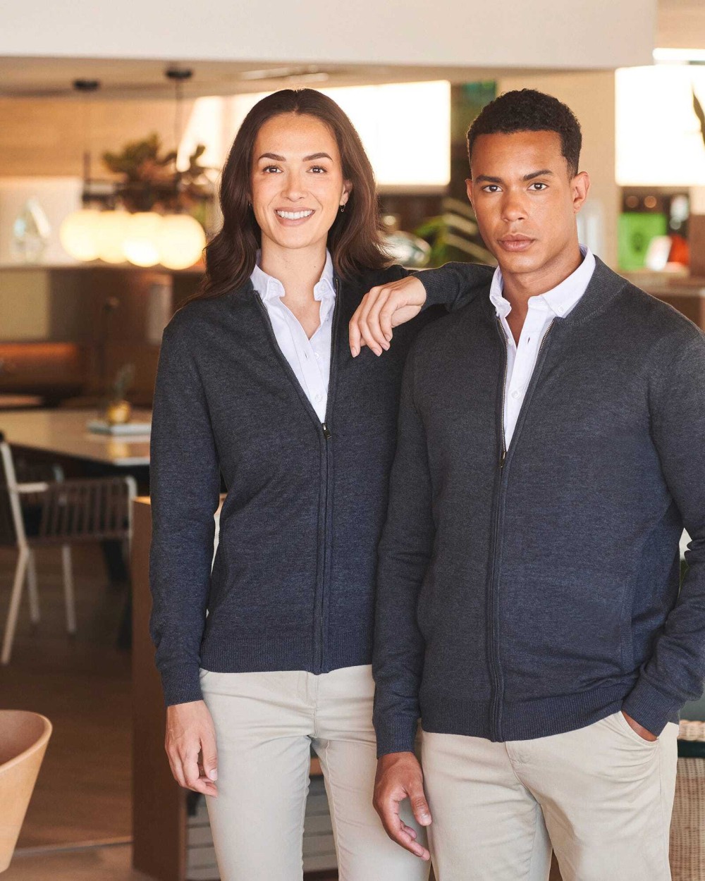 Pulls personnalisable HENBURY Cardigan zippé