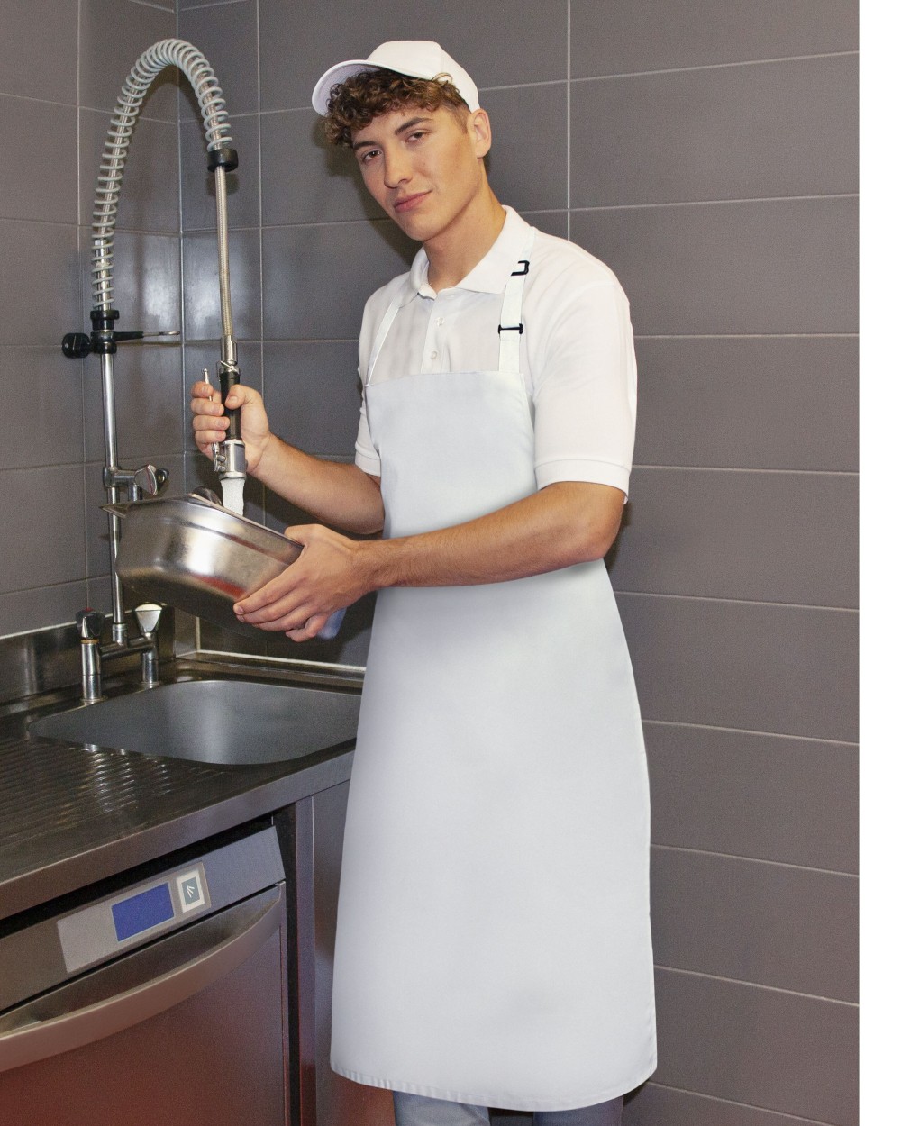 Baby artikelen KARLOWSKY WATER-REPELLENT BIB APRON BASIC WITH BUCKLE voor bedrukking &amp; borduring