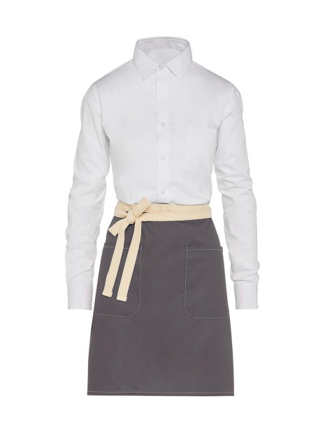 SG CLOTHING SANTORINI - Contrasted Bistro Apron with Pocket /api/colors/f07121ee-2ff0-449a-ab59-79be9a11aa30 personnalisable