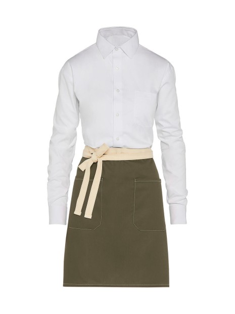 SG CLOTHING SANTORINI - Contrasted Bistro Apron with Pocket /api/colors/fdddca6f-398d-4e63-8ae9-29e568f5cfd2 personnalisable