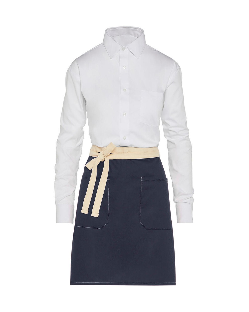 SG CLOTHING SANTORINI - Contrasted Bistro Apron with Pocket Schürzen personalisierbar