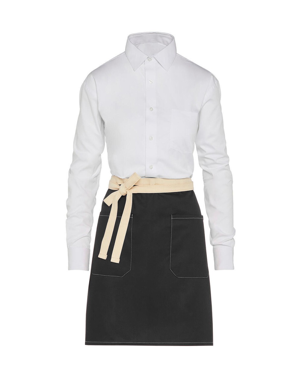 SG CLOTHING SANTORINI - Contrasted Bistro Apron with Pocket Schürzen personalisierbar