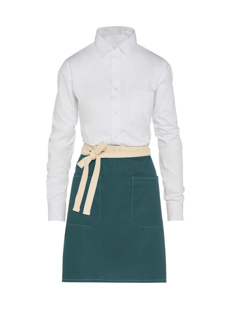 SG CLOTHING SANTORINI - Contrasted Bistro Apron with Pocket /api/colors/0fa07bbb-4913-42a1-8411-2570ef01a98a personnalisable