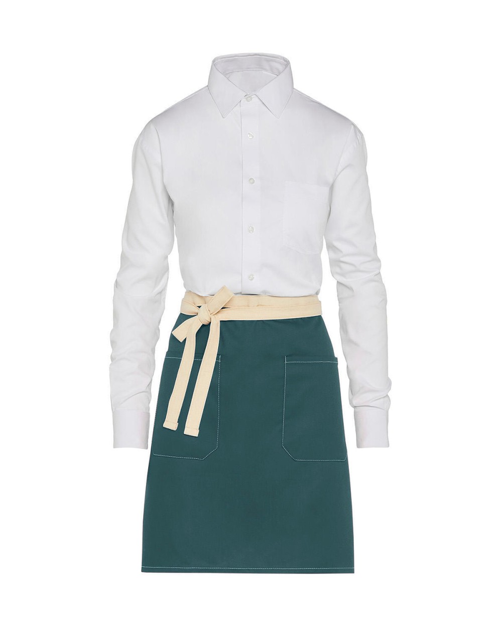SG CLOTHING SANTORINI - Contrasted Bistro Apron with Pocket Schürzen personalisierbar