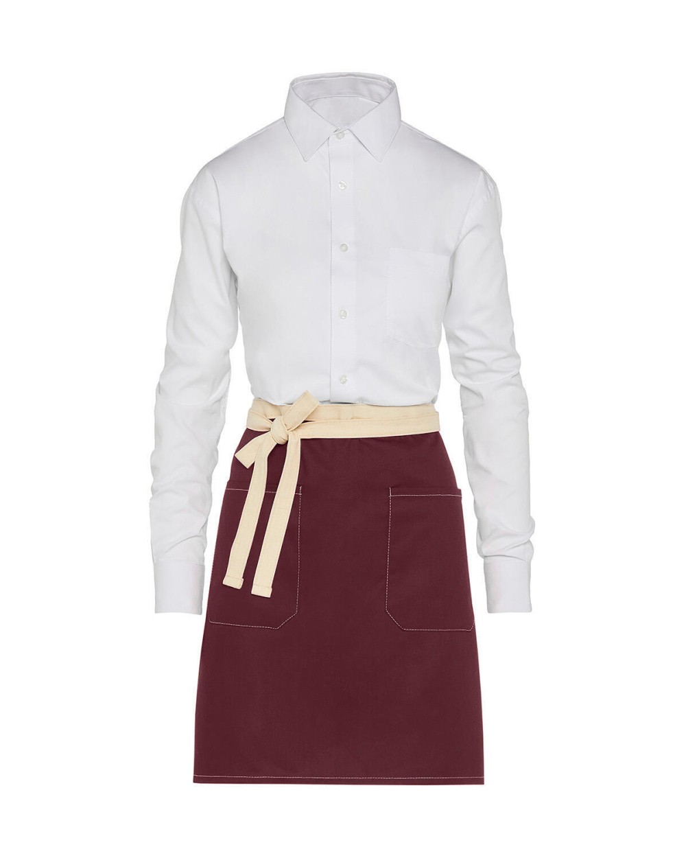 Schorten SG CLOTHING SANTORINI - Contrasted Bistro Apron with Pocket voor bedrukking &amp; borduring