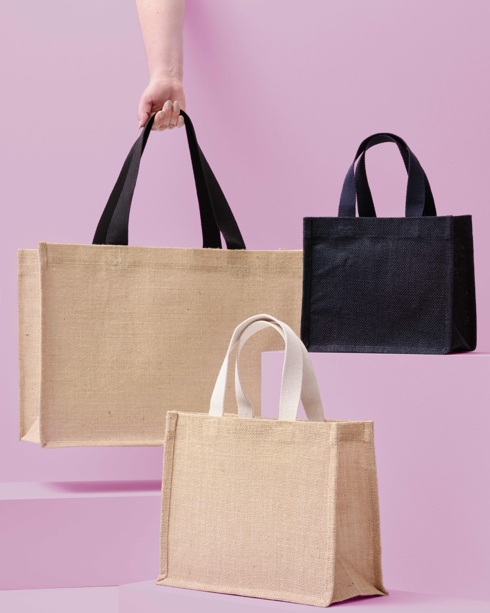 NUTSHELL Jute shopper Taschen personalisierbar