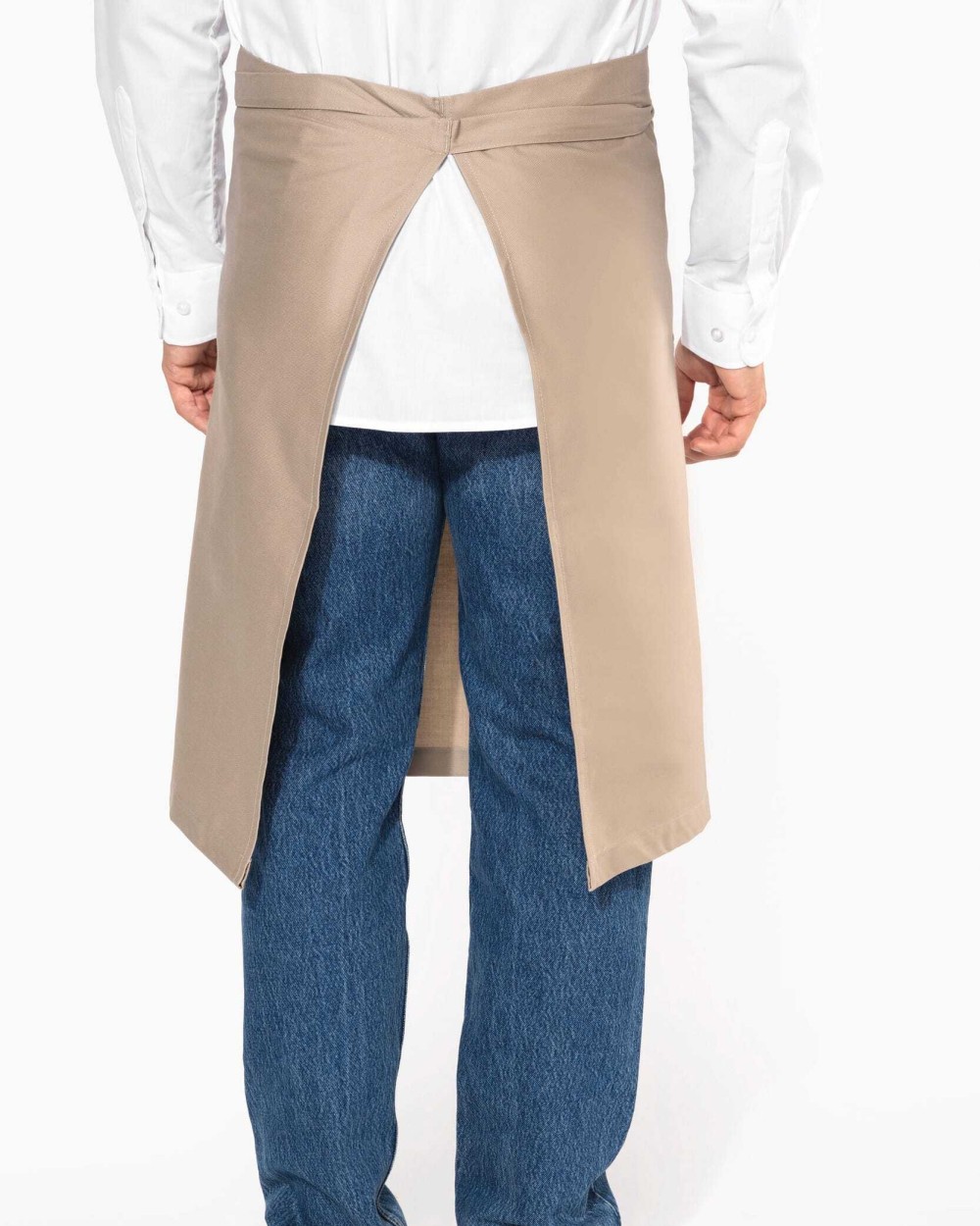 Schorten KARIBAN Polykatoen lang schort voor bedrukking &amp; borduring