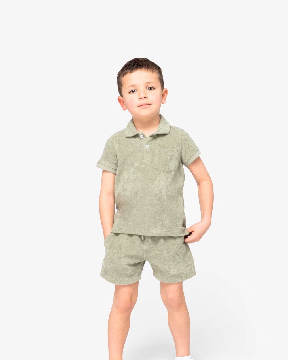 Bermuda's & Shorts NATIVE SPIRIT Ecologische badstof jongensshort voor bedrukking &amp; borduring