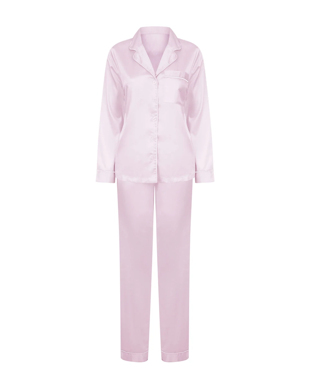 TOWEL-CITY Ladies Satin Long Pyjamas Zubehör personalisierbar