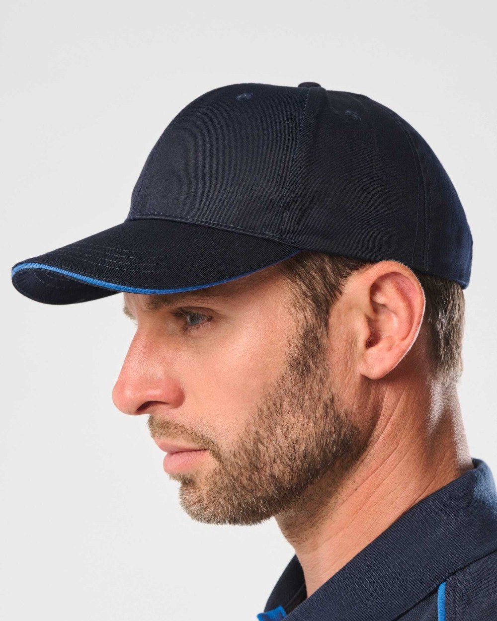 WK. DESIGNED TO WORK 6-Panel-Cap mit Kontrast-Sandwichschirm Kappen personalisierbar