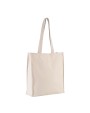 Tote bags KIMOOD Shopper met plooi voor bedrukking &amp; borduring