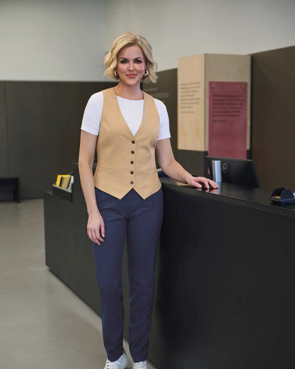 Truien BROOK TAVERNER Damesgilet Béatrice, getailleerde snit voor bedrukking &amp; borduring