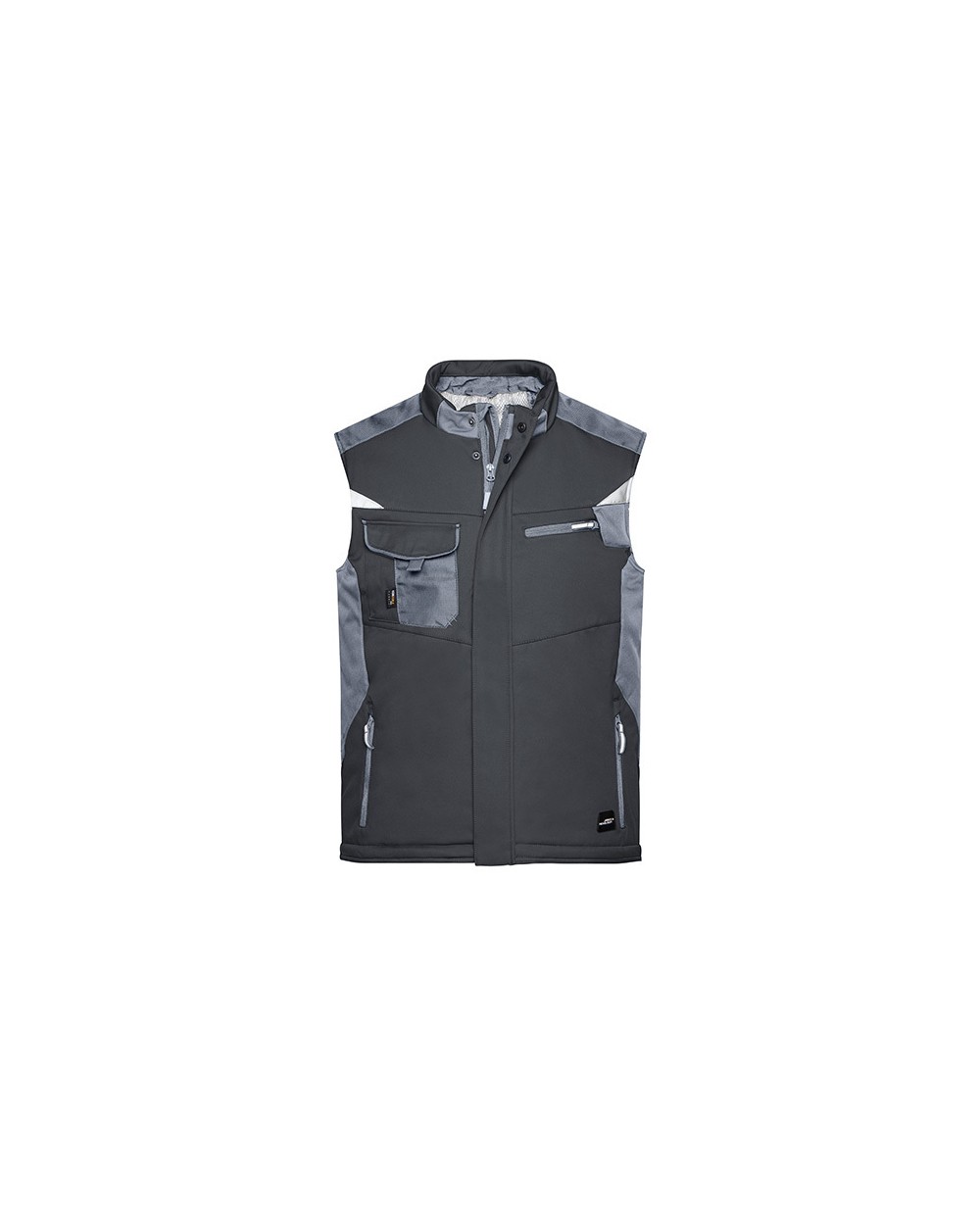 Softshells JAMES & NICHOLSON Craftsmen Softshell Vest -STRONG- voor bedrukking &amp; borduring