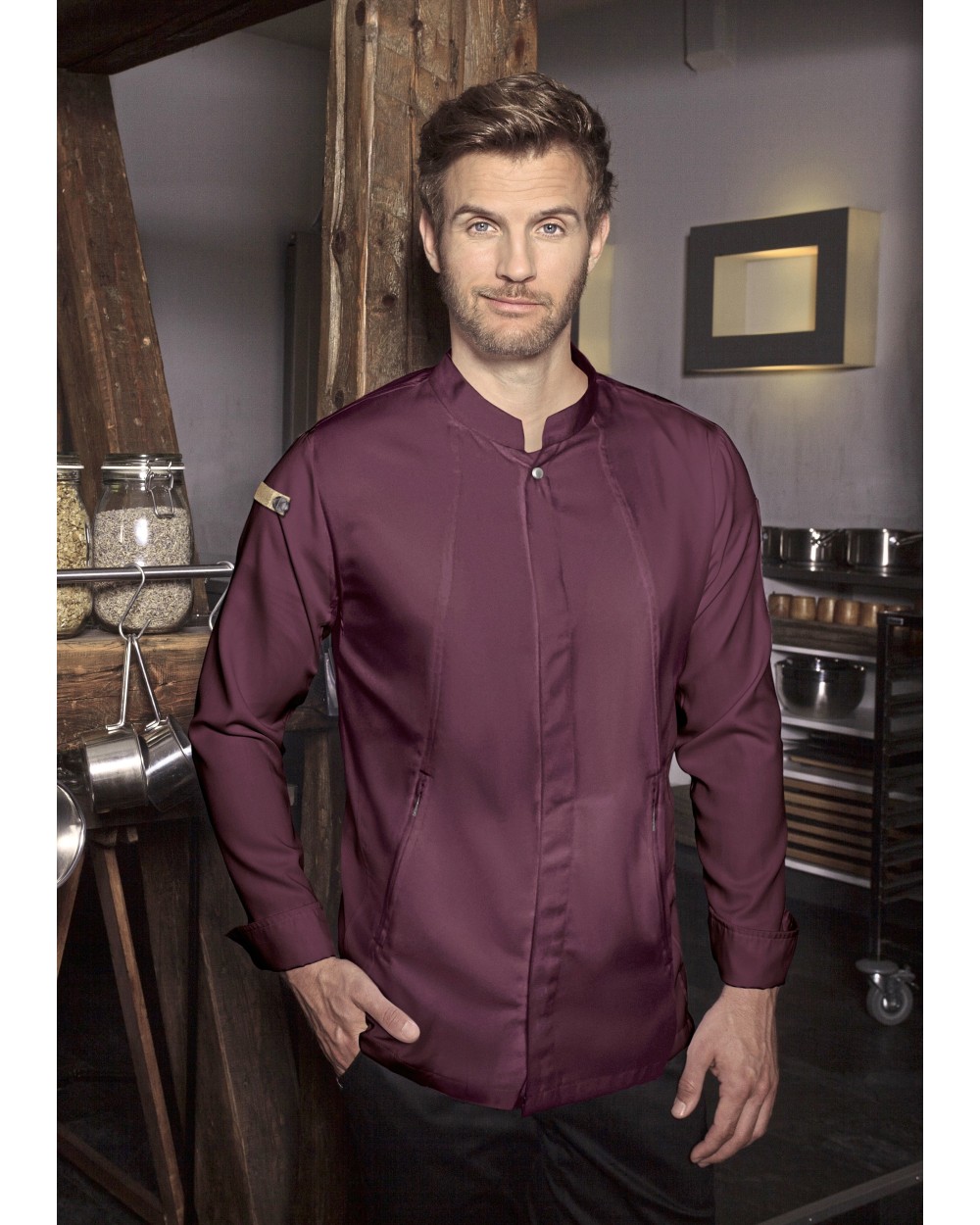 Hemden KARLOWSKY Chef Jacket Green-Generation voor bedrukking &amp; borduring