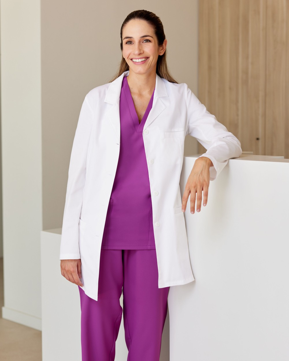 Hemden VELILLA WOMEN'S SHORT STRETCH COAT voor bedrukking &amp; borduring
