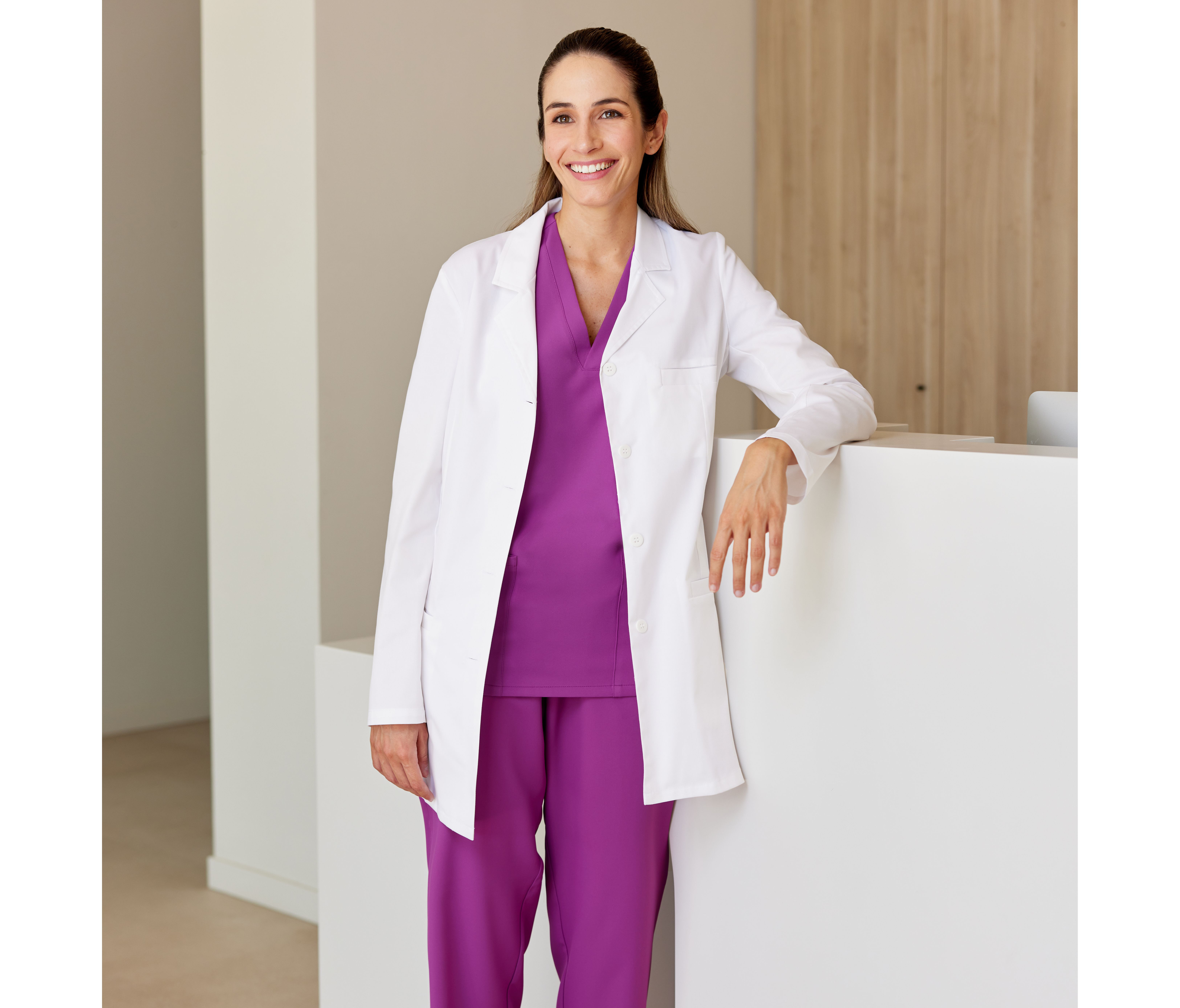 Hemden VELILLA WOMEN'S SHORT STRETCH COAT voor bedrukking &amp; borduring