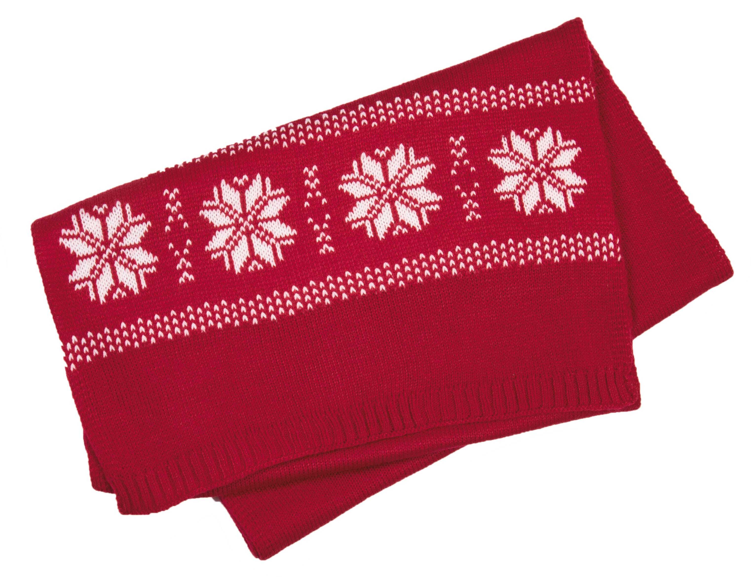 Bandanas, Foulards & Cravates personnalisable K-UP Echarpe de Noël tricotée motif étoiles