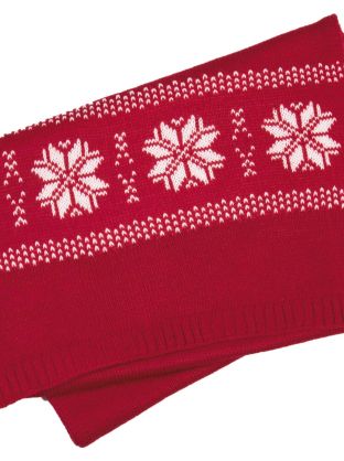 Echarpe de Noël tricotée motif étoiles