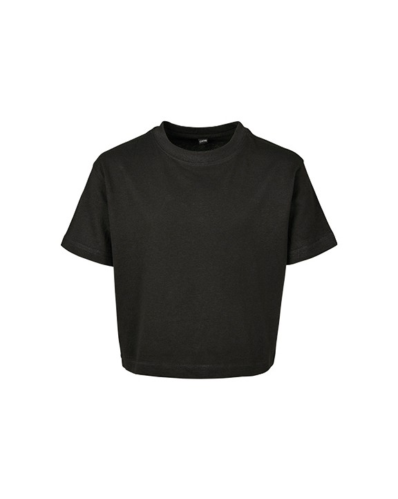 T-Shirts personnalisable BUILD YOUR BRAND Girls Cropped Jersey Tee