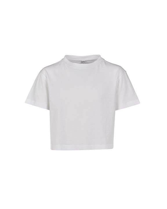 T-Shirts personnalisable BUILD YOUR BRAND Girls Cropped Jersey Tee